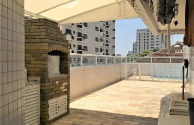 Apartamento garden com piscina e churrasqueira a venda em santos, localizado no bairro do gonzaga.