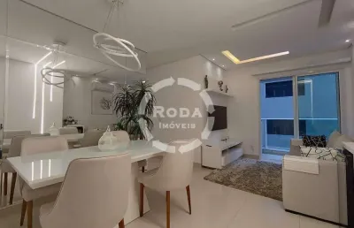 Apartamento de alto padrão com 1 quarto e varanda gourmet à venda na pompéia, santos – 55 m²