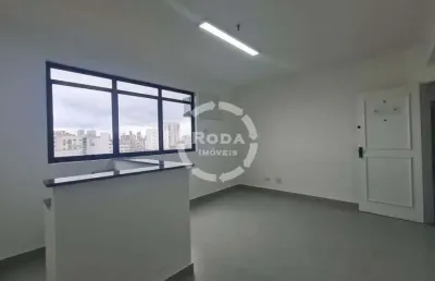 Sala comercial para locação em santos, localizada no bairro da vila mathias.