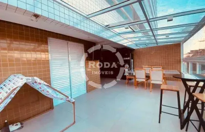 Apartamento garden com 3 dormitórios, suíte e ampla área externa – campo grande, santos