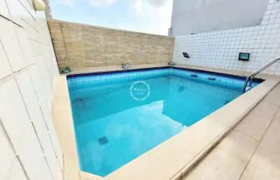 Cobertura triplex na vila belmiro, santos: conforto, elegância, piscina e churrasqueira privativas!