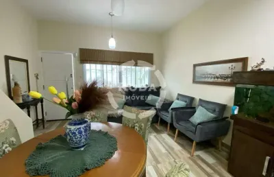 Linda casa triplex no bairro campo grande - santos/sp, 3 dorm., 1 suíte com área de lazer e solarium