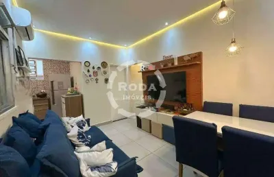 Apartamento à venda, 2 quartos, 1 suíte, boqueirão - santos/sp