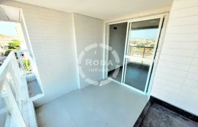 Apartamento novo com suíte e varanda gourmet à venda na aparecida, santos