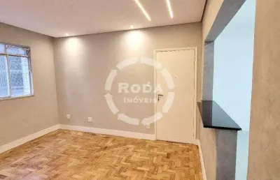 Apartamento amplo de 3 dormitórios para locação no embaré, santos