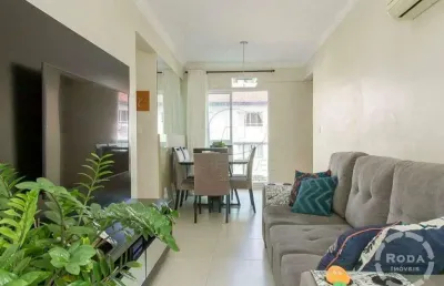 Apartamento porteira fechada à venda, 2 dormitórios, 1 suíte, campo grande, santos/sp