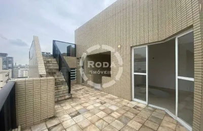 Cobertura duplex à venda, 2 quartos, 2 suítes, 4 vagas, pompéia - santos/sp