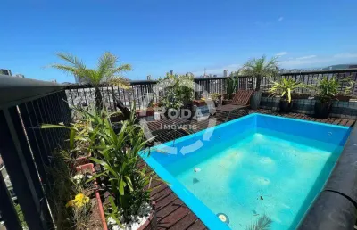 Cobertura triplex para locação no embaré – 5 quartos, 3 suítes, piscina e área gourmet