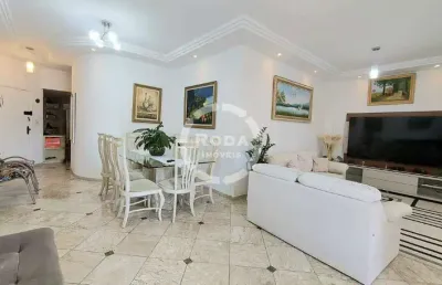 Apartamento com 2 suítes à venda, 125m² - gonzaga - uma quadra da praia