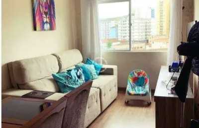 Apartamento à venda em são vicente-sp, gonzaguinha: 1 quarto, 1 sala, 1 banheiro, 1 vaga de garagem, 50,00 m².