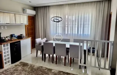 Sobrado geminado à venda, 3 quartos, 3 suítes, 3 vagas, marapé - santos/sp