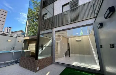 Sobrado triplex à venda, 4 quartos, 4 suítes, 3 vagas, campo grande - santos/sp