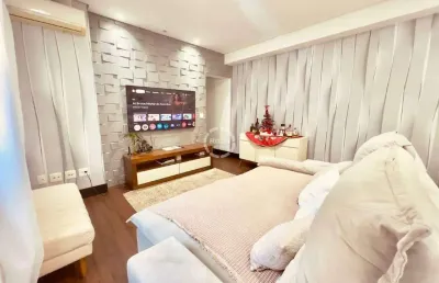 Apartamento com 3 domitórios e mobiliado para alugar em santos em frente ao mar