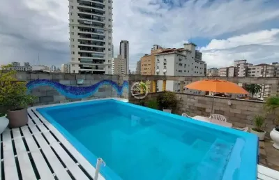 Cobertura com 3 dormitórios à venda, 270 m² - josé menino - santos/sp