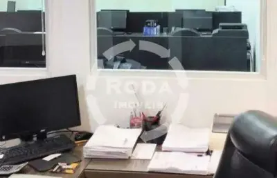 Sala comercial mobiliada 75m² com 02 banheiros , para alugar- centro de santos