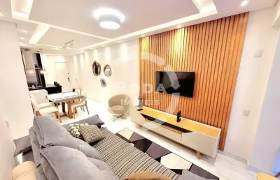 Apartamento reformado com 3 dormitórios (2 suítes) a 100m da praia – aparecida, santos