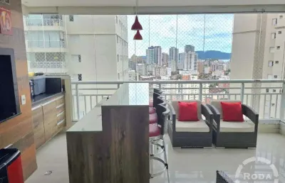 Apartamento amplo 3 dormitórios 1 suite, com varanda gourmet à venda no marapé – santos/sp