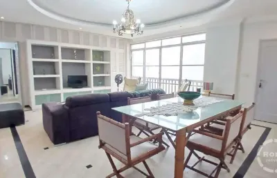 Locação de apartamento, 3 dormitórios, frente a praia do gonzaga, em santos-sp