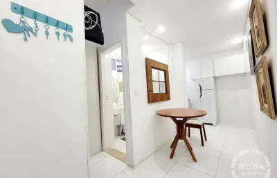 Apartamento 1 dormitório na orla do gonzaga – santos/sp