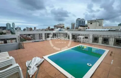 Cobertura duplex à venda, 4 quartos, 1 suíte, 3 vagas, ponta da praia - santos/sp