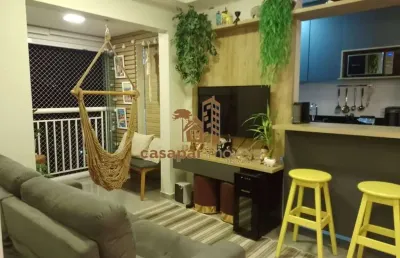 Apartamento à venda com 65m² e 2 quartos, lazer e sacada gourmet