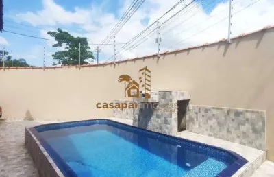Casa à venda em itanhaém com 2 quartos, piscina e churrasqueira