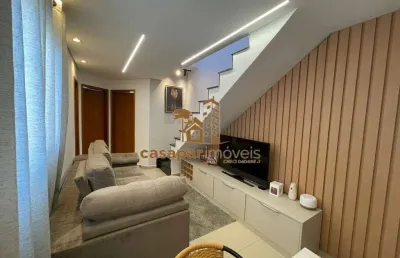 Cobertura mobiliada à venda com 86m² e 2 quartos, no santa maria e 2 vagas