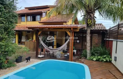 Casa à venda com 2 casas separadas, com piscina, no rio tavares, florianópolis, sc