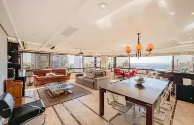 Elegance imóveis vende apartamento em andar alto com 174 m2 3 suítes finamente mobiliado 3 vagas box garagem bela vista porto alegre.