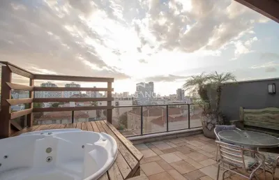 Elegance imóveis vende ótima cobertura de 234 m2 privativos com 4 dormitórios 2 suítes 2 vagas box garagem auxiliadora porto alegre.