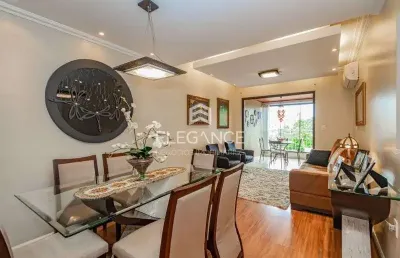 Elegance imóveis vende apartamento 3 dormitórios suíte 2 vagas box/garagem churrasqueira, sacada aberta portaria boa vista porto alegre.
