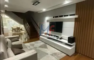 Ref 16.561 - lindo sobrado em sbc, 264 m² a.u., 3 quartos (2 suítes), salas de estar e jantar, escritório, cozinha, lavabo, lavanderia e 3 vagas.
