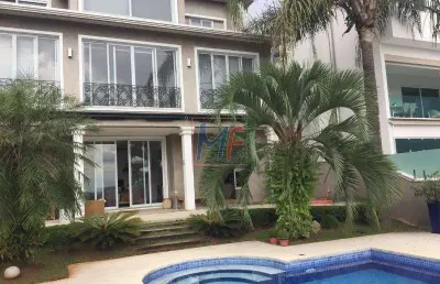 Ref 10.399 excelente casa em alphaville, sendo 4 suítes todas com ar condicionado, área gourmet, piscina, salas, 600 m² útil, 700 m² terreno.