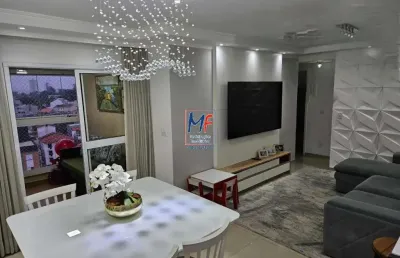 Excelente apartamento localizado bairro da vila guiomar, com 82 m²  a.u., 3 dorms., (1 suíte), terraço gourmet, 2 vagas e lazer . ref: 19.508