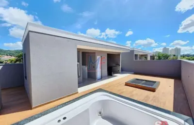 Ref 16.932 - bela cobertura no tremembé, 153m² a.u., 3 quartos (2 suítes), sala, cozinha, banheiro, terraço gourmet, spa, jacuzzi e 2 vagas.