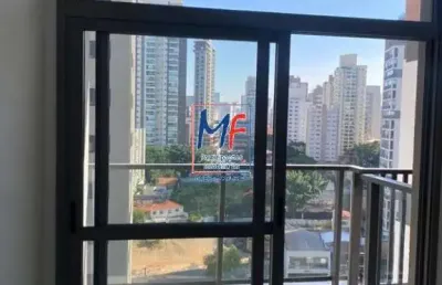 Excelente apto studio no brooklin, com 26m² a.u., 1 dormitório, sala, cozinha, banheiro, varanda, lazer. prox. metrô brooklin, av. santo amaro (ref 20.689)