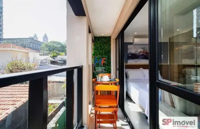Excelente apto studio, 32m² a.u., mobiliado , 1 dormitório, sala, varanda, lazer. prox. metrô santuário n.s. fátima (ref 20.703)