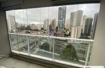 Excelente apto studio no brooklin paulista, com 42m² a.u., 1 dormitório, cozinha, banheiro, varanda, 1 vaga, lazer. prox. av. jornalista roberto marinho (ref 20.688)