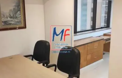 Excelente conjunto comercial no itaim bibi, com 48m² a.u., 2 salas, 2 banheiros, copa, ar condicionado central, 1 vaga. prox. av. brigadeiro faria lima (ref 21.142)