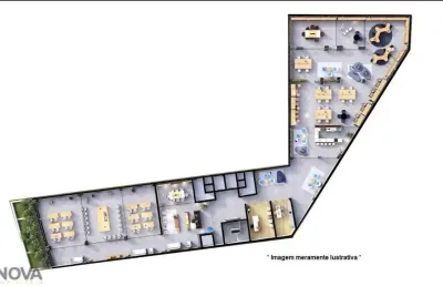 Sobreloja para alugar, 942.00 m2 por r$26376.00  - portao - curitiba/pr