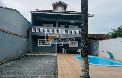Sobrado para venda em itanhaém, bopiranga, 3 dormitórios, 2 suítes, 1 banheiro, 6 vagas