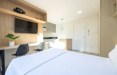 Studio totalmente mobiliado, próximo a unicuritiba.