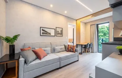 Apartamento 1 quarto finamente decorado, no centro de curitiba, para até 2 pessoas