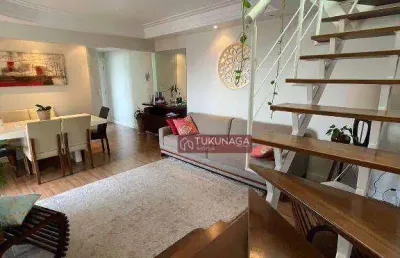 Cobertura duplex na vila augusta com 3 dormitórios à venda, 190 m² por r$ 1.300.000 - guarulhos/sp