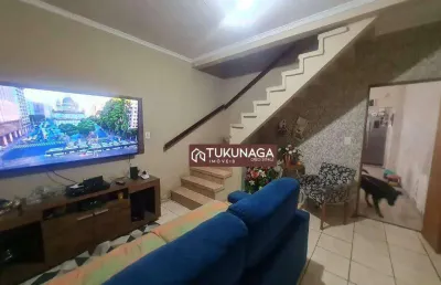 Sobrado com 3 dormitórios à venda, 155 m² por r$ 515.000 - vila galvão - guarulhos/sp
