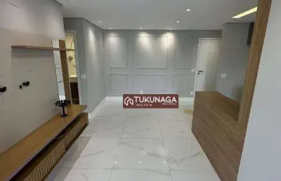 Apartamento com 2 dormitórios para alugar, 67 m² por r$ 5.620,00/mês - bosque maia - guarulhos/sp
