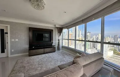 Locação alto padrão com 02 suítes 03 vagas de garagem área de lazer completa e vista mar no centro de balneário camboriú