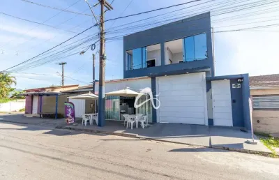 Excelente sobrado semimobiliado à venda, com ponto comercial integrado, no bairro jardim esperança, paranaguá/pr.