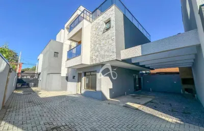 Sobrado novo à venda, com terraço e planta de 208m² no bairro jardim das américas, curitiba/pr.