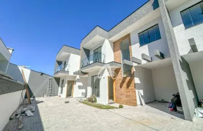 Sobrado novo à venda em condomínio, 3 quartos (1 suíte) - bairro pinheirinho, curitiba/pr.